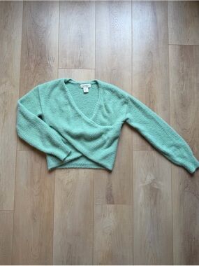 Jessica Simpson Mint V-Neck Wrap Sweater